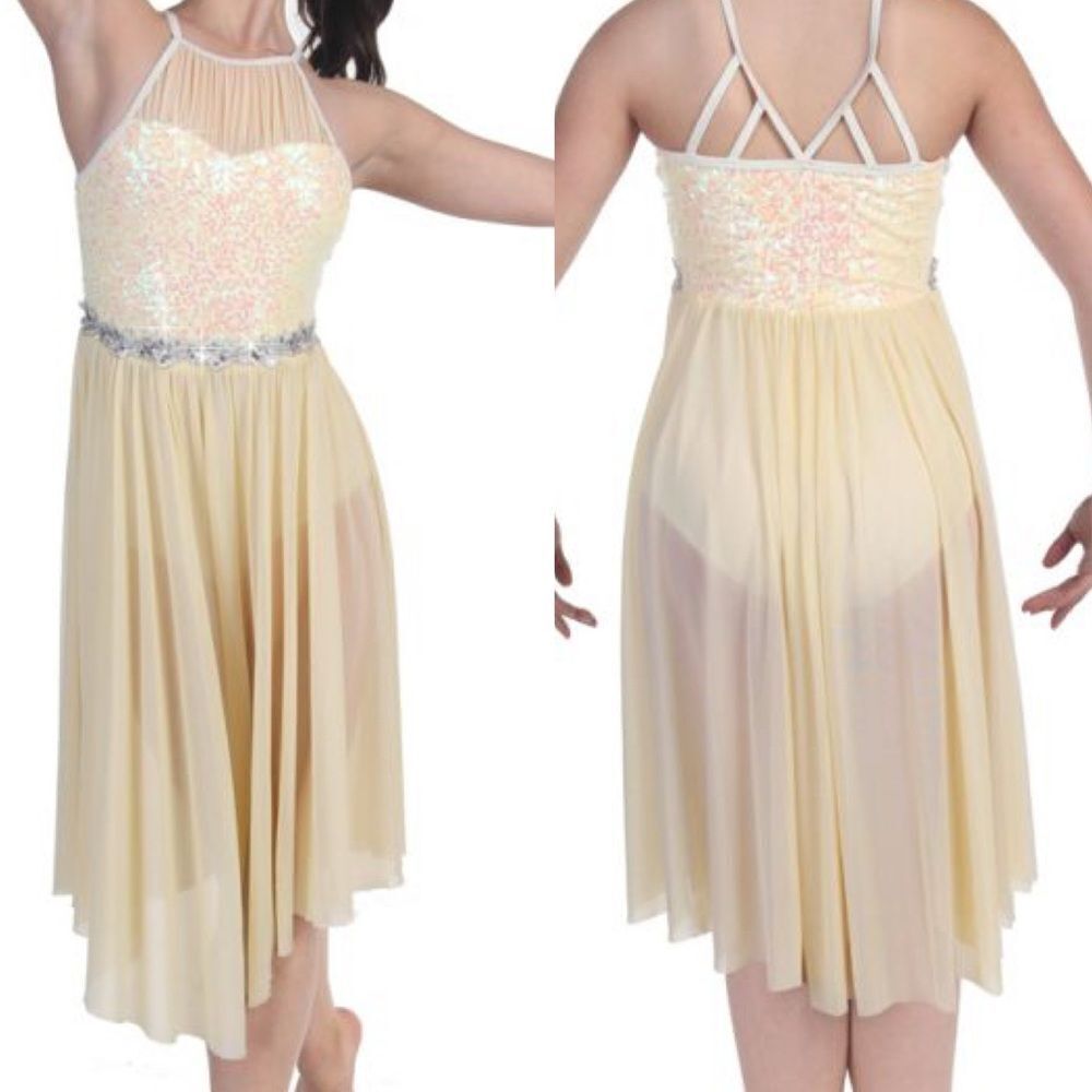 Laylas Dance wear Costume lyrical ballet ivory white L2677 THE PRAYER XLA adult